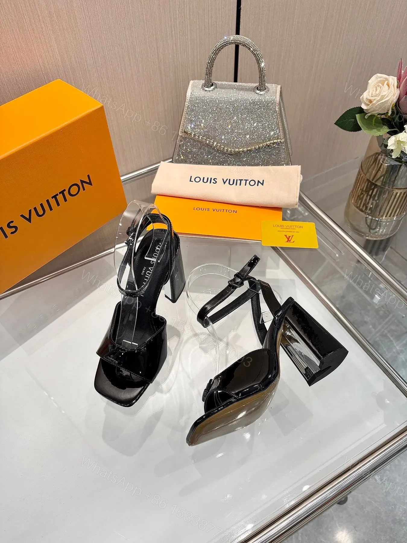 View 2 of LV Women Black Patent Leather Heels