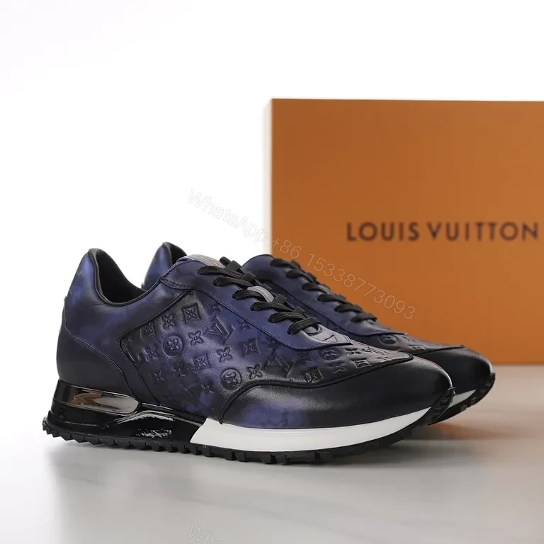 View 4 of Midnight Monogram Luxe Sneaker: LV Textured Leather Comfort
