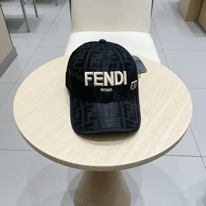Patterned Luxury Cap: Mono Fendi-Inspired Logo, Standout Comfort — view 1
