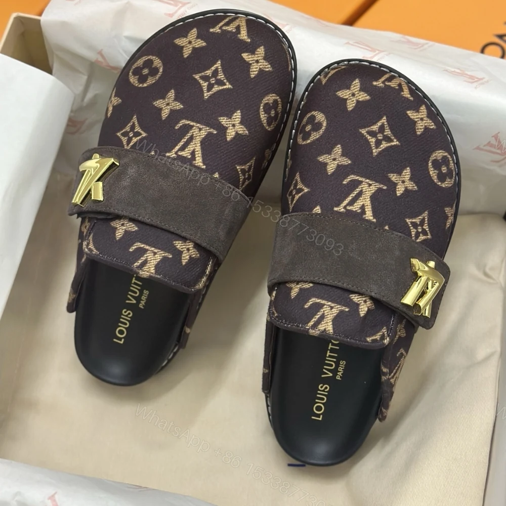 View 4 of Louis Vuitton Lv Cosy Flat Comfort Clog Brown
