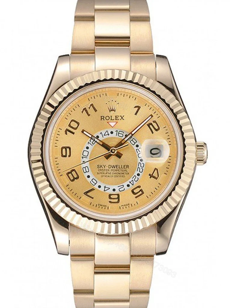 Replica Rolex Sky-Dweller Gold Dial 80243 — view 1