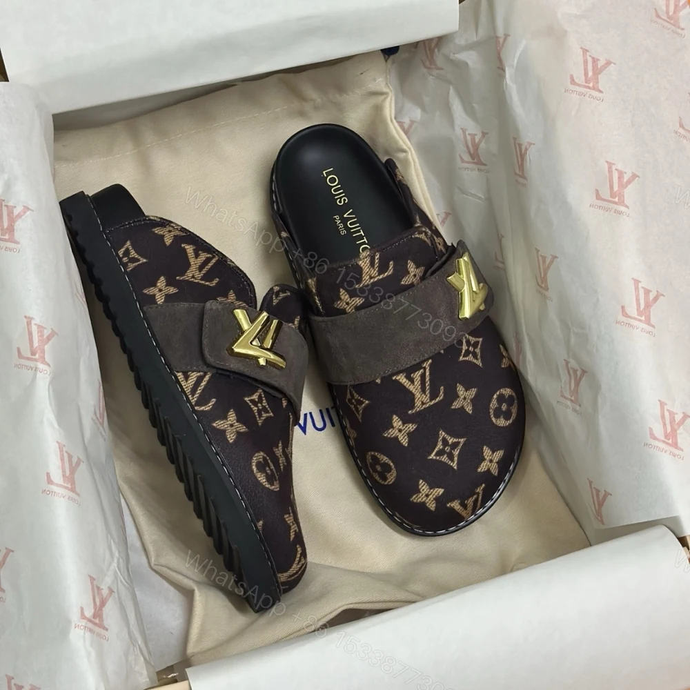View 2 of Louis Vuitton Lv Cosy Flat Comfort Clog Brown