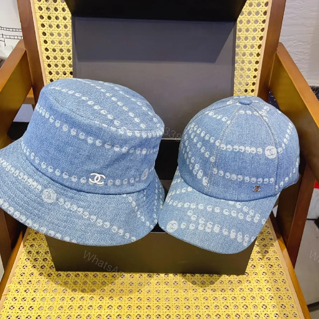 View 9 of Denim Bucket Hat: Chain-Stitch Detail, Designer-Inspired