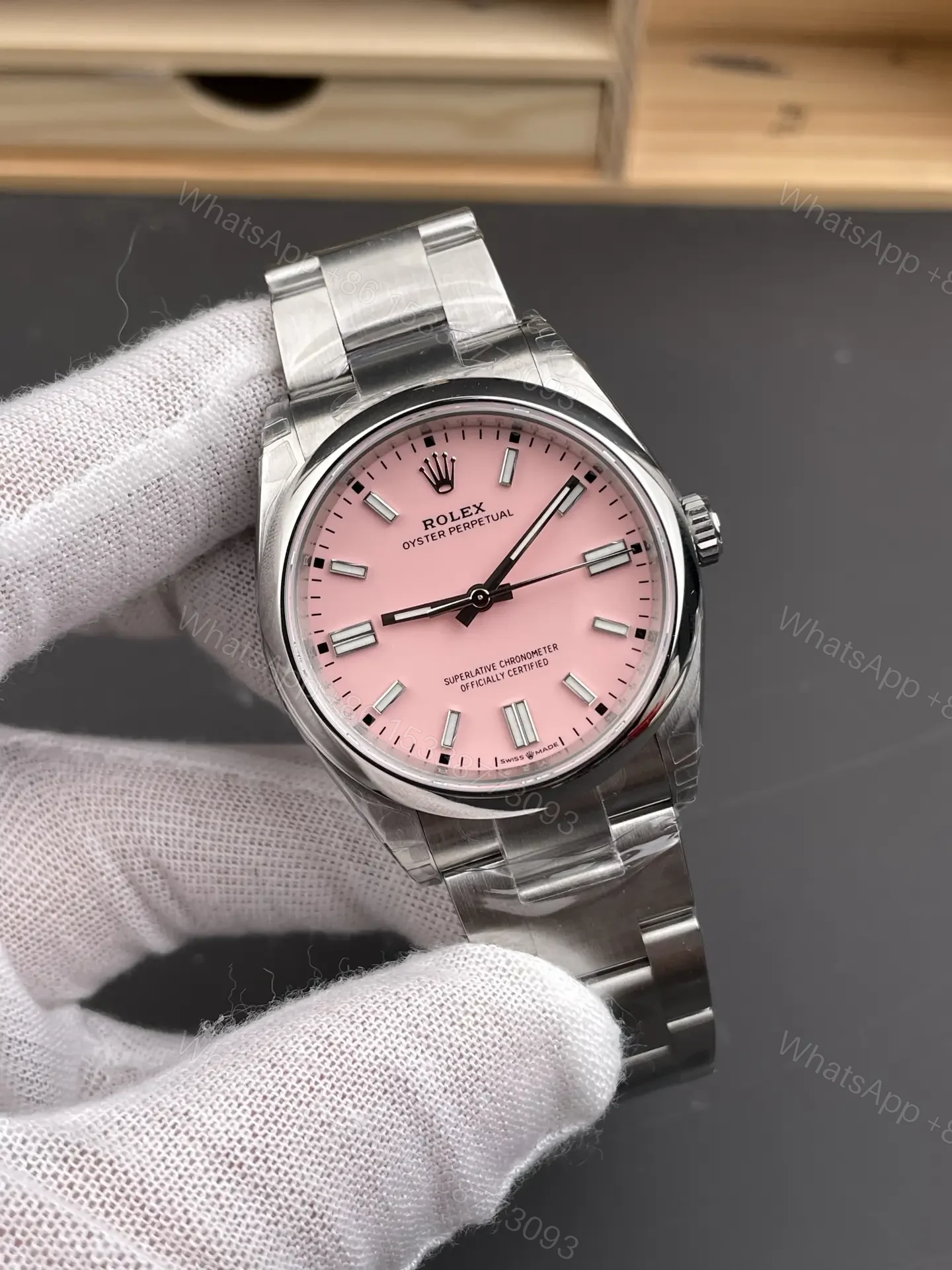 View 2 of Rolex Oyster Perpetual 36 126000 Pink Dial Watch 126000-0008