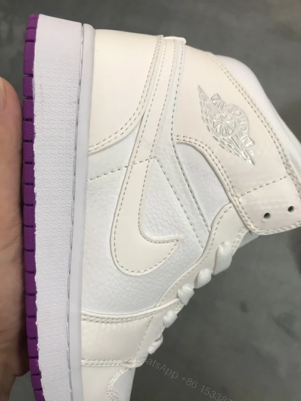 View 5 of Air Jordan 1 Mid SE White Fuchsia Blast 555112-100