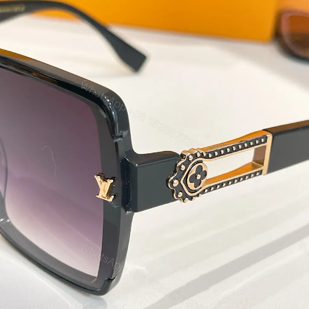 View 2 of Lux Black Acetate Sunglasses: Modern Square Polarized