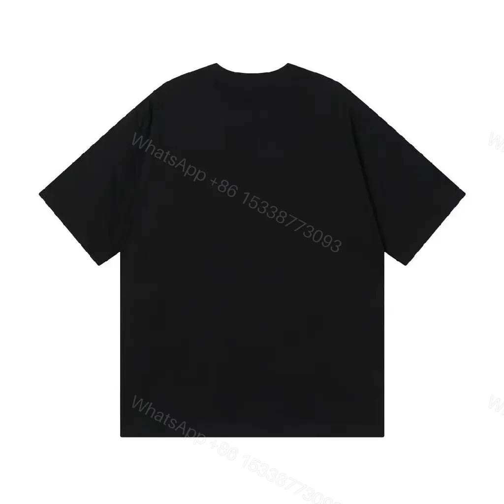 View 5 of Black Cotton Tee - Modern Luxe Graphic Patch Tee