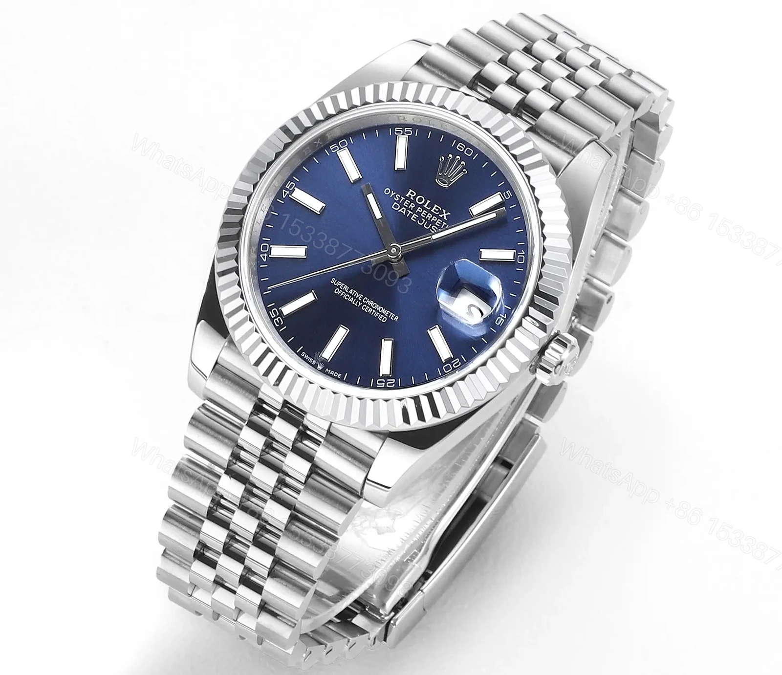 View 2 of 3A Factory Clean Factory DDF Silver Blue Datejust Classic Watch