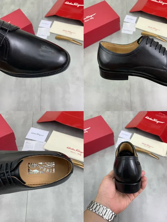 View 2 of Ferragamo Sleek Black Oxford: All-Day Comfort & Style