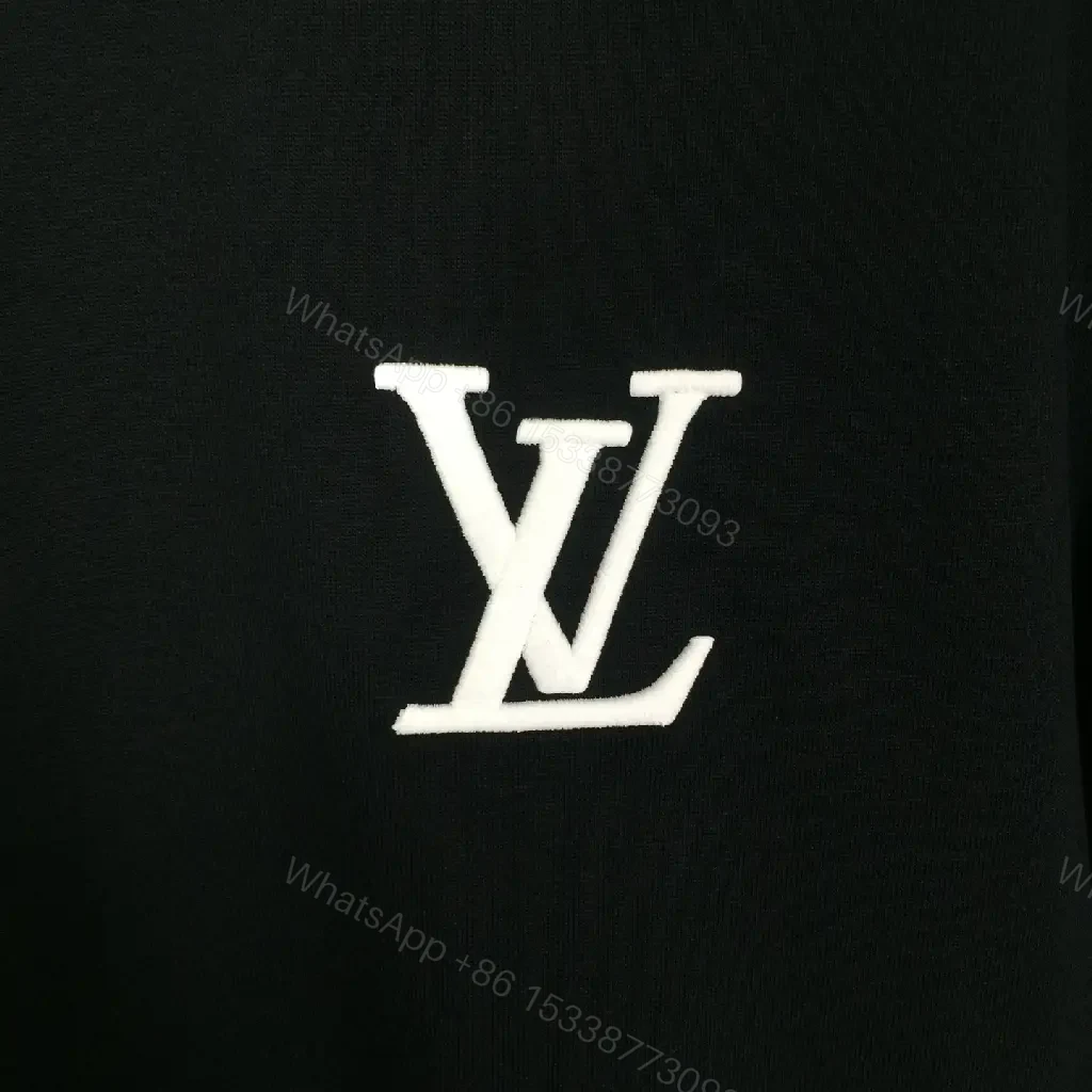 View 6 of Minimalist Black Cotton Tee + LV Monogram + Premium Everyday Wear