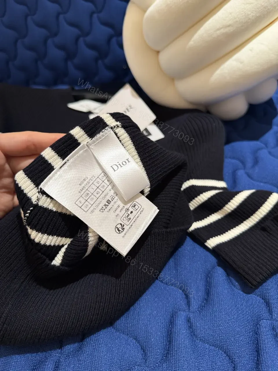 View 4 of Chic Striped Knit Dress: Luxe Everyday, Sculpted Fit