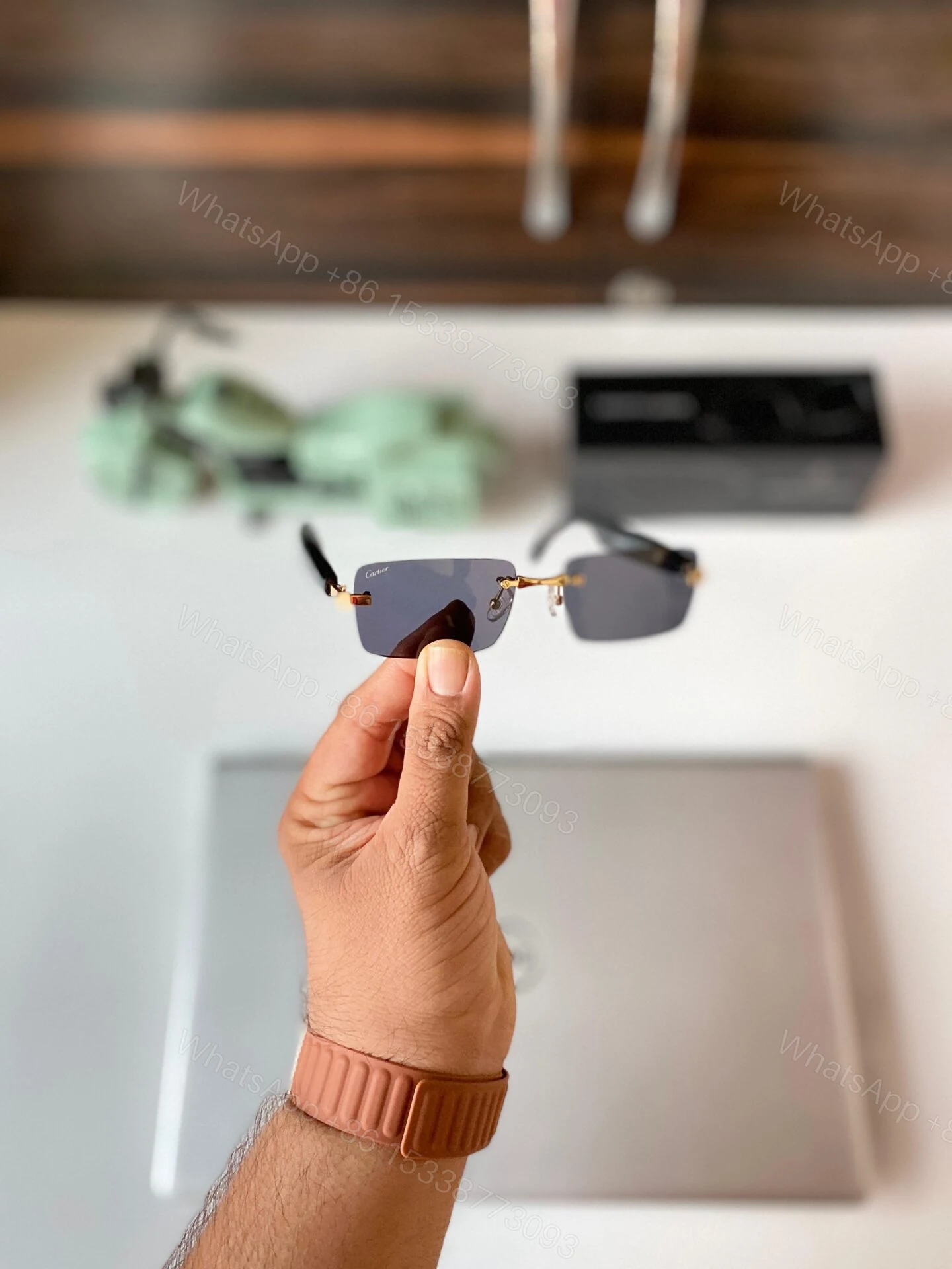 View 7 of Cartier Smart Glasses Metal Tinted Mirror Frame