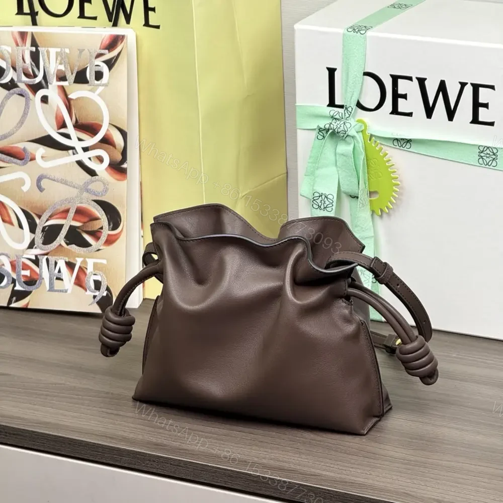 View 4 of 高仿Loewe*Flamenco系列3606福袋包咖啡色Mini免檢版