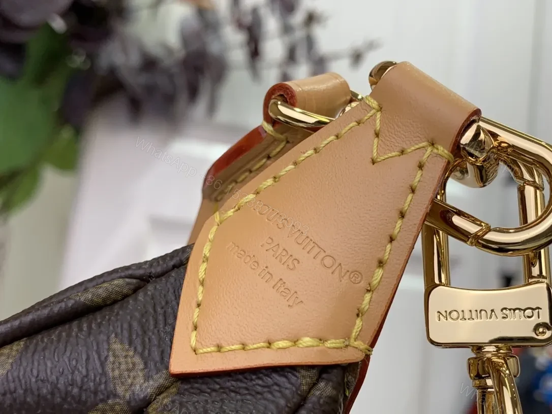 View 7 of Rose Gold Hardware Crescent Bag: Monogram-Canvas Crossbody