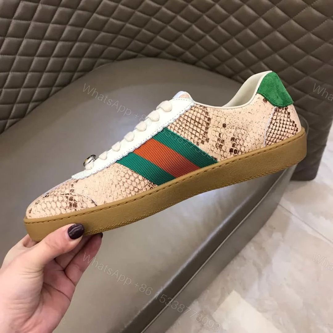 View 8 of GUCCI MEN’S NATURAL G74 PYTHON TRAINER WITH WEB – GC35