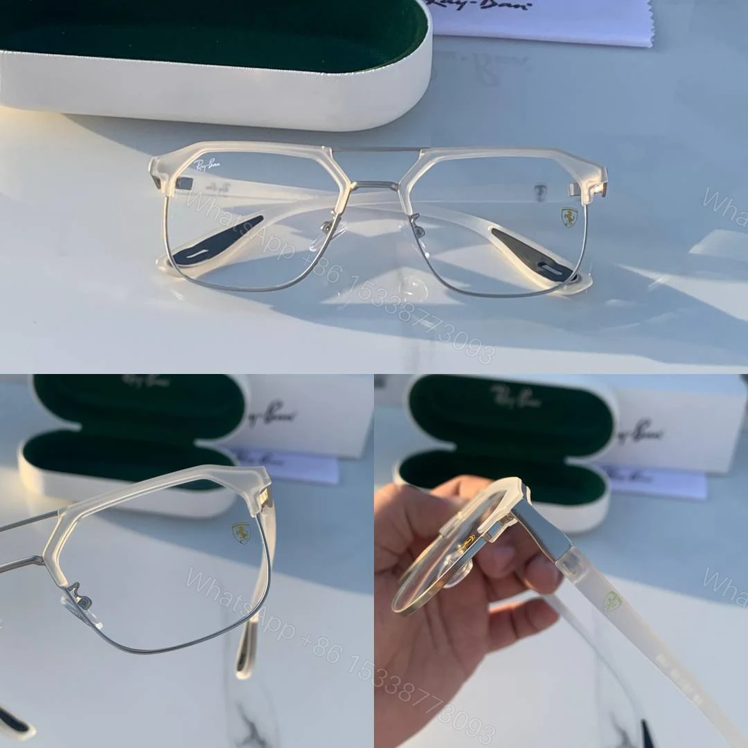 View 2 of First Copy RayBan 04 White Plano Sunglasses