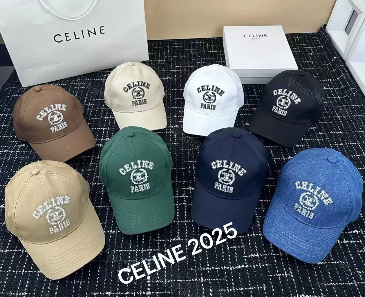 View 3 of Navy Cotton-Blend Structured Cap with Crest Embroidery
