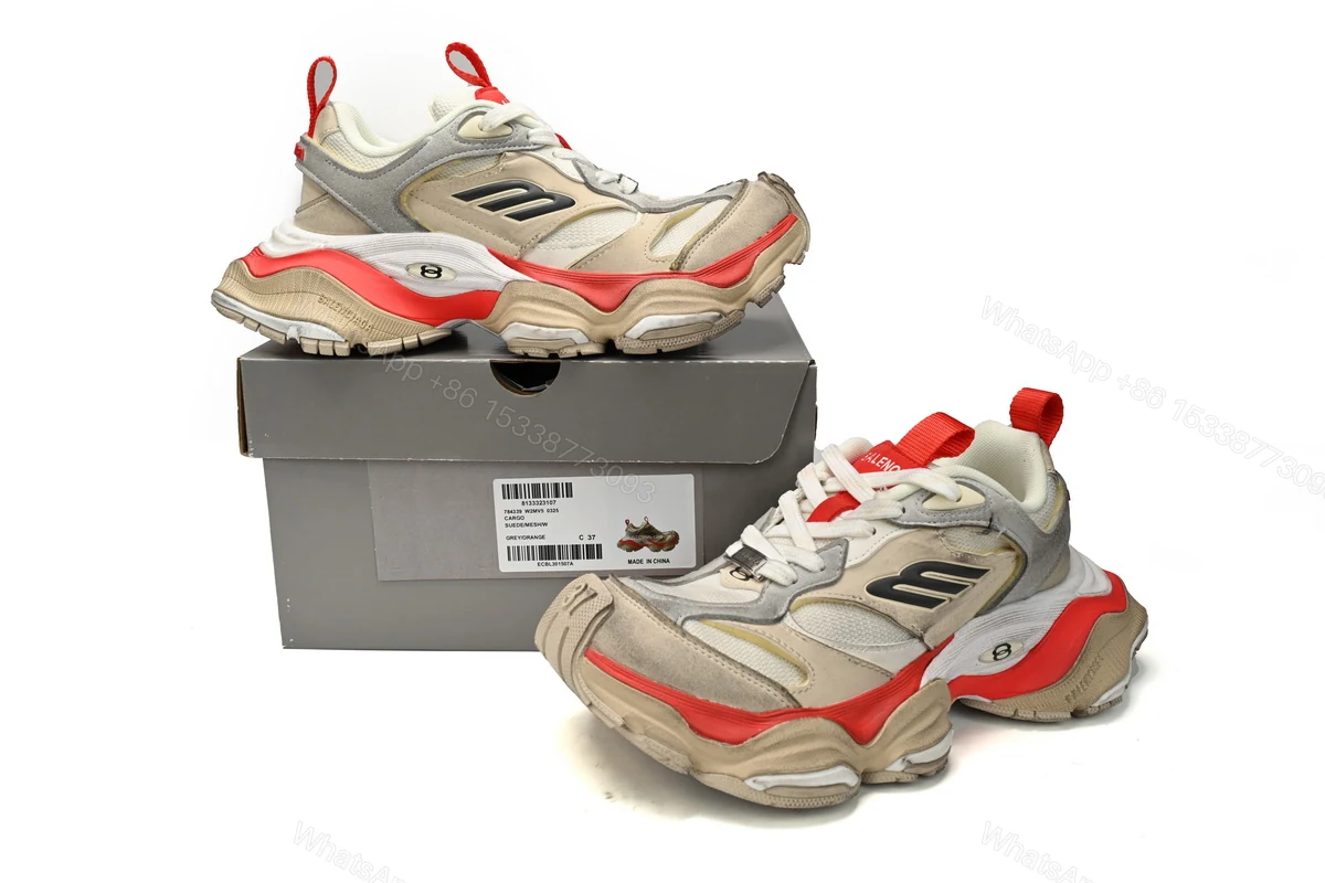 View 2 of Balenciaga CARGO Sneaker Beige Red 784339-W2MV5-0325