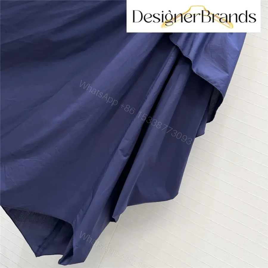 View 6 of LOEWE Black and Blue Bi-Color Cotton Dress