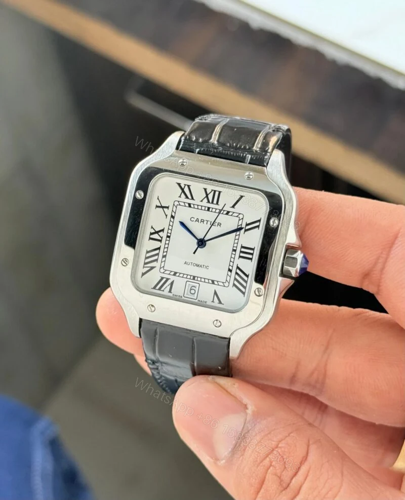 View 3 of Cartier Santos 43mm Geometric Black Dial Automatic
