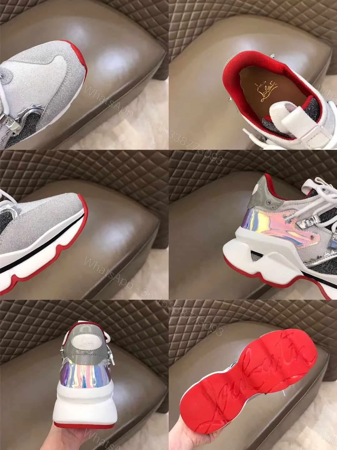 View 3 of CHRISTIAN LOUBOUTIN RED- RUNNER SNEAKER – CL55