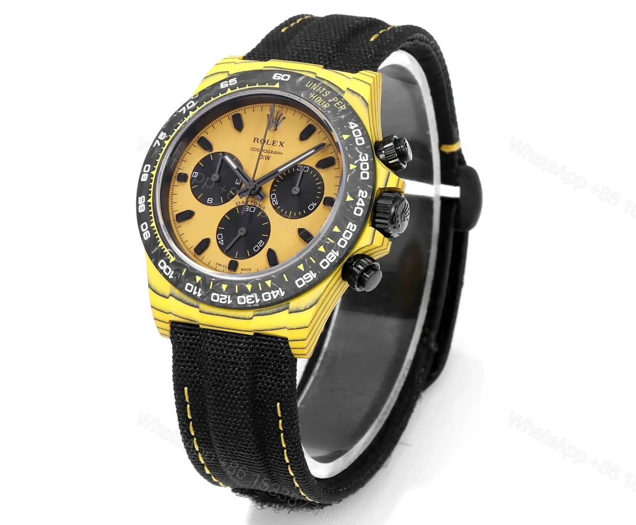 View 4 of Clean Factory ROLEX Daytona Carbon Fiber Yellow Watch