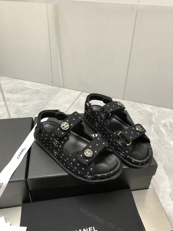 View 8 of Chanel-Inspired Sandals: Luxe, All-Day Comfort, Black