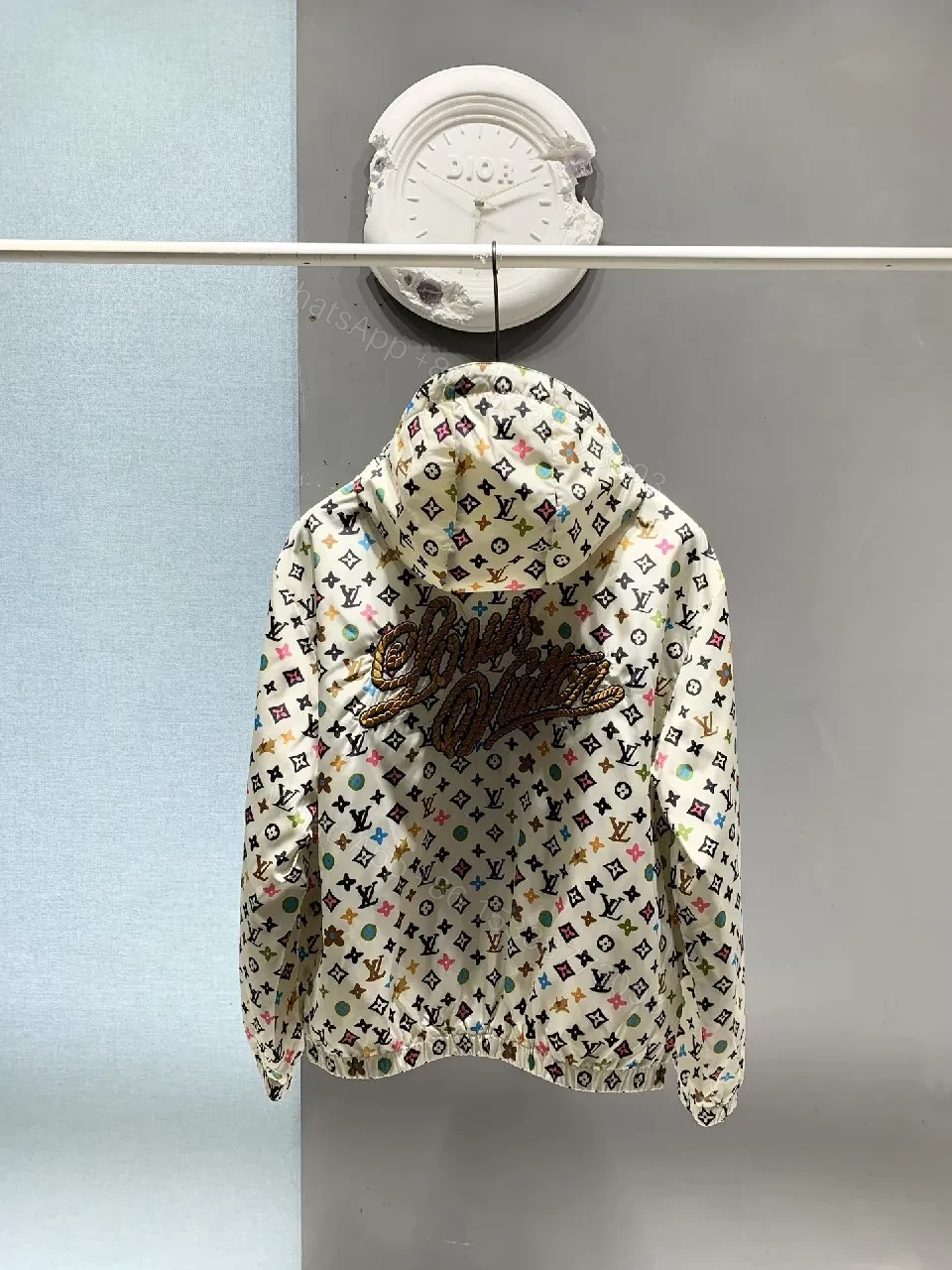 View 3 of Multi-Patterned Monogram Zip-Front Jacket - All-Season Style