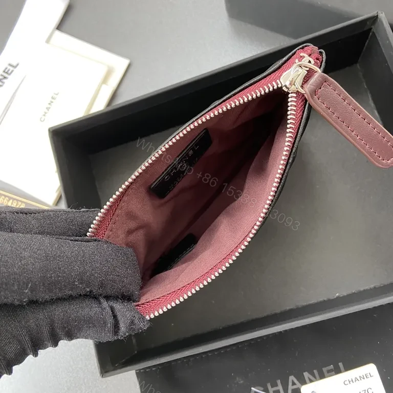 View 3 of Chanel-Inspired Black Quilted Wallet: Compact Luxury Accessory