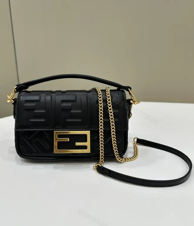 Chic Textured Monogram Bag with Gold Hardware - Compact Luxury Bag — view 1