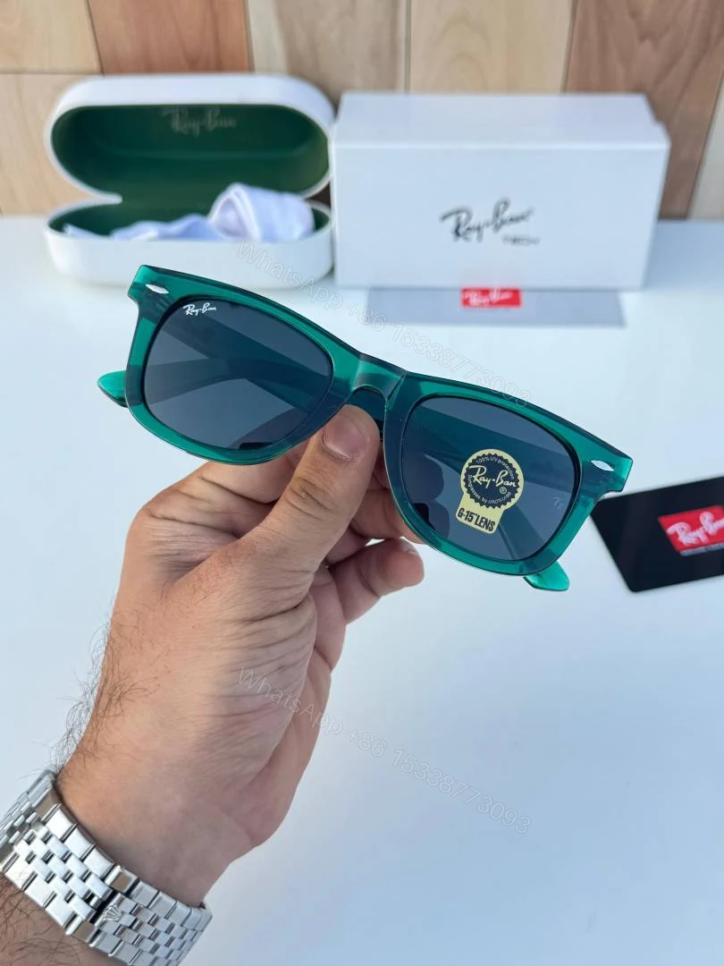 View 3 of First Copy RayBan 2140 Green Black Sunglasses