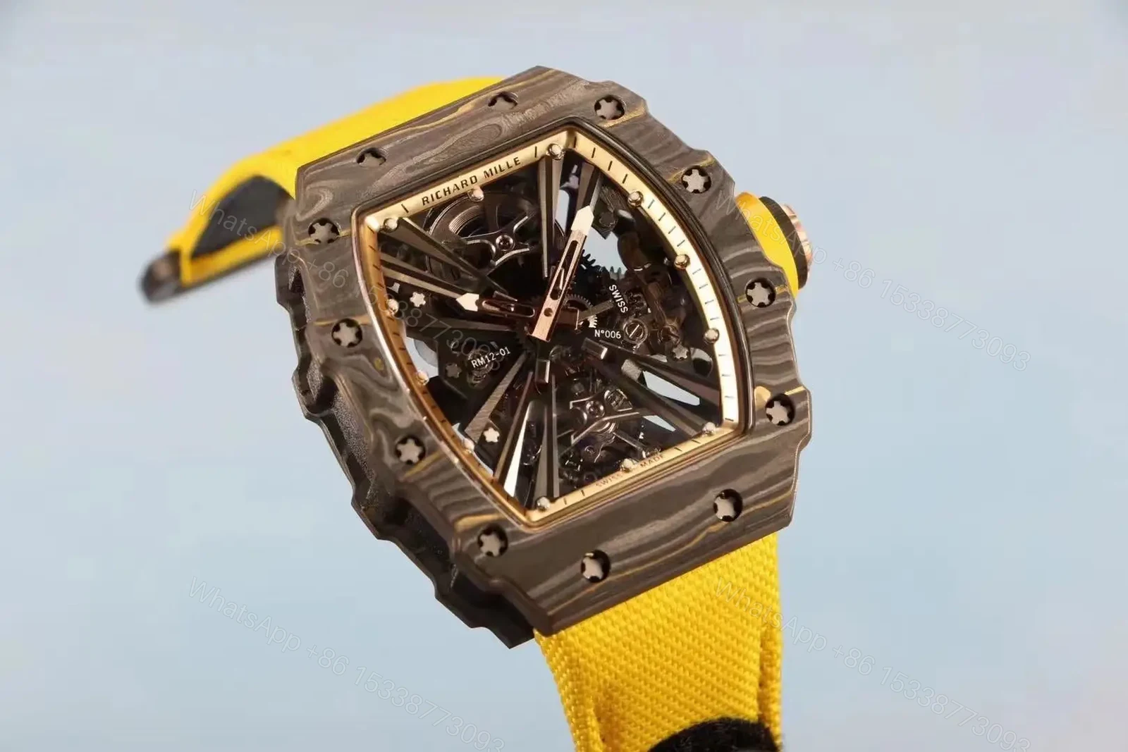 View 8 of Richard Mille Swiss Clone RM 12 01 Real Tourbillon Real Carbon