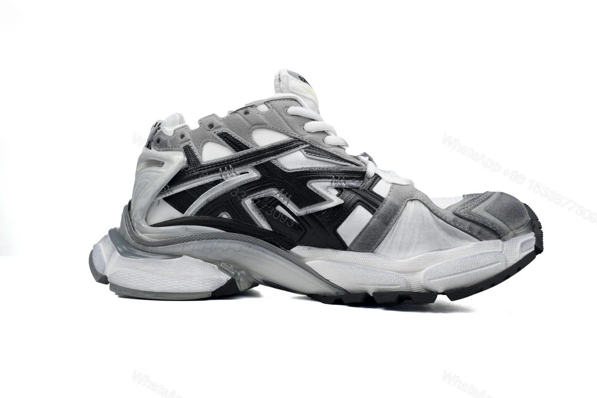 View 5 of Balenciaga Runner White Black Gray 677402 W3RB2 9012