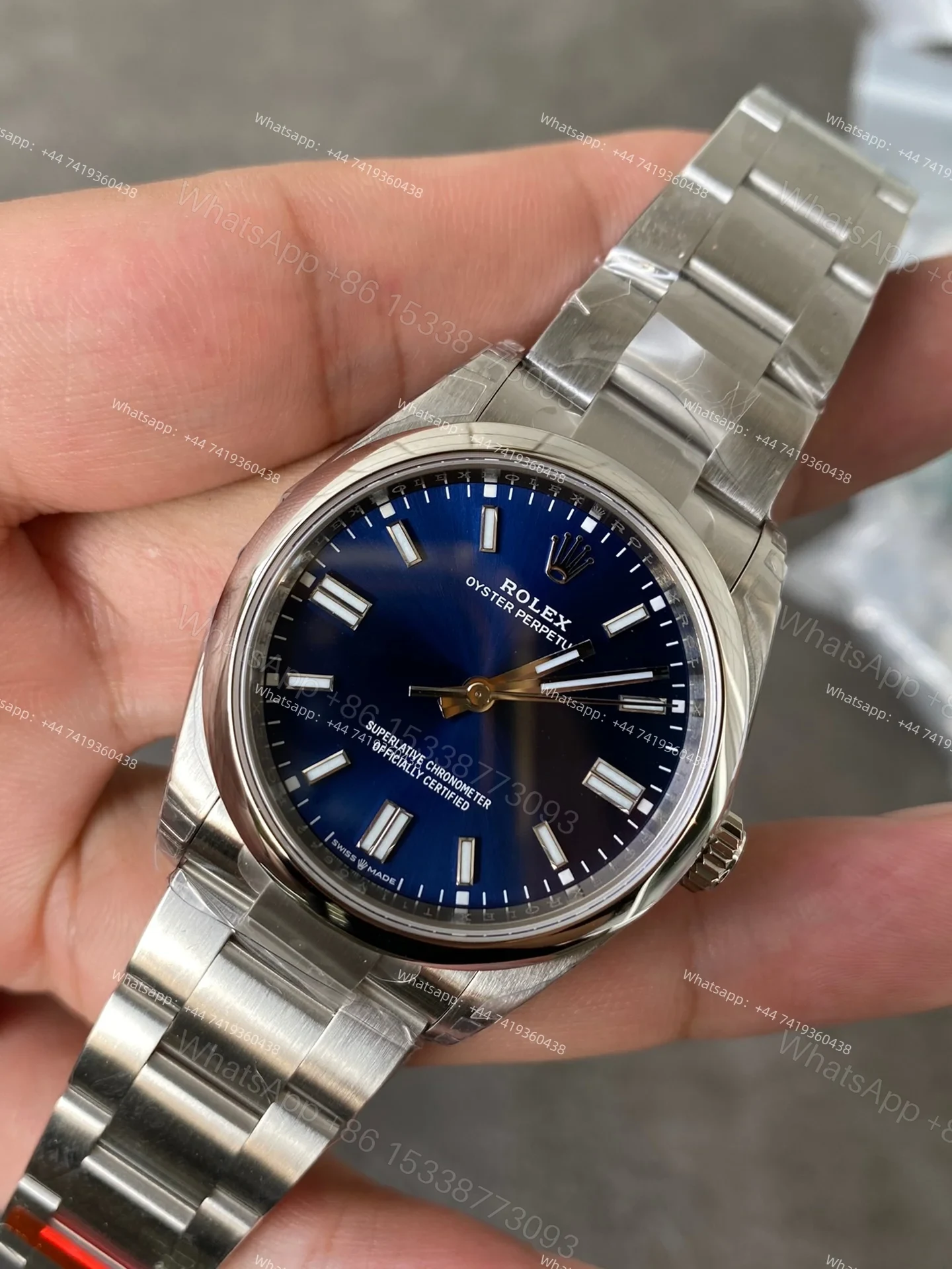 View 5 of Rolex Super Clone Oyster Perpetual M126000-0003 36mm Blue Dial 3230 Movement
