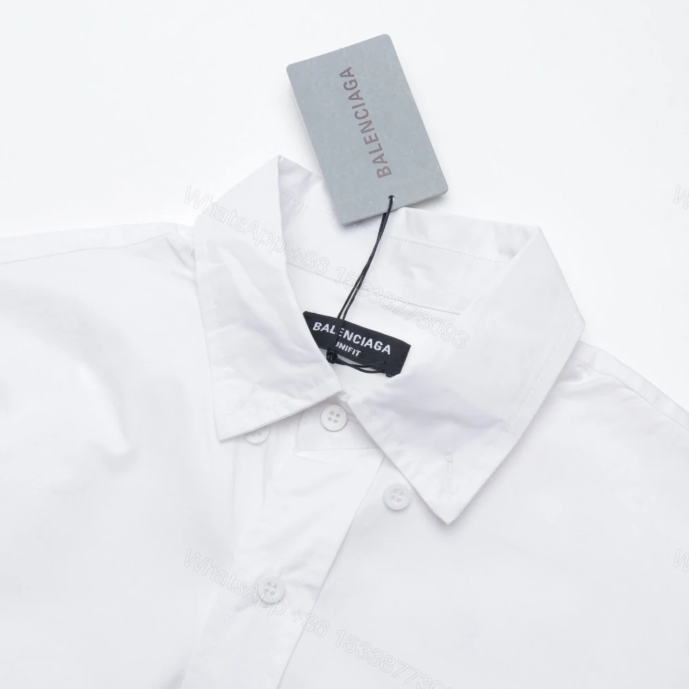 View 3 of 高仿Balenciaga*SS24系列725377歷代LOGO襯衫白色
