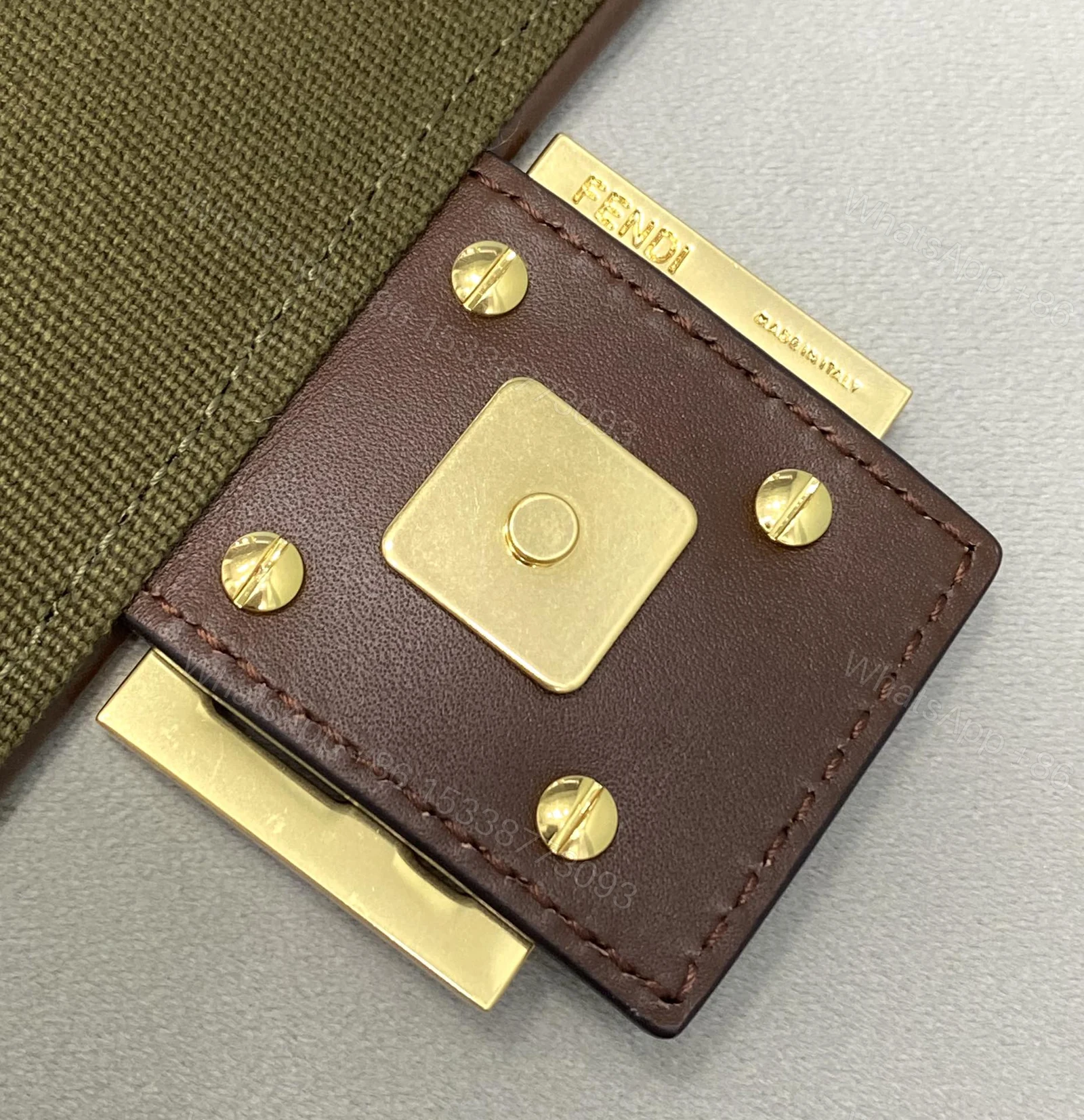 View 8 of Fendi FF Vertigo Canvas Baguette Bag 8BR600