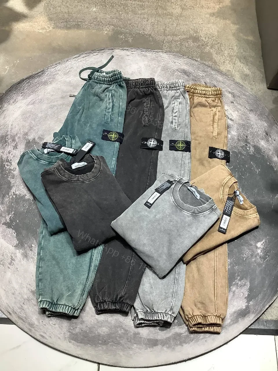 View 7 of Textured Camel Lounge Set: Durable Comfort Ensemble