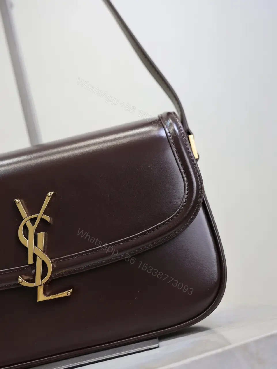 View 9 of Dark Leather Compact Crossbody: Minimalist Luxury Bag