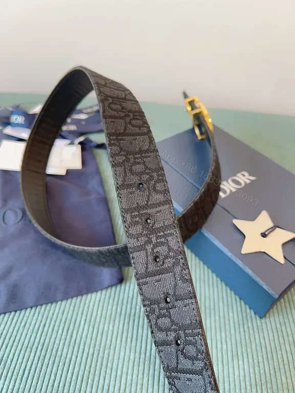 View 5 of Charcoal Leather Belt: Gold-CB Buckle Designer-Inspired Accessory