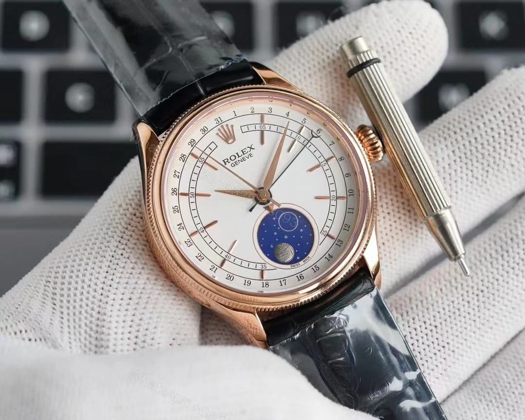 View 3 of Rolex Cellini Moonphase White 39Mm 50535