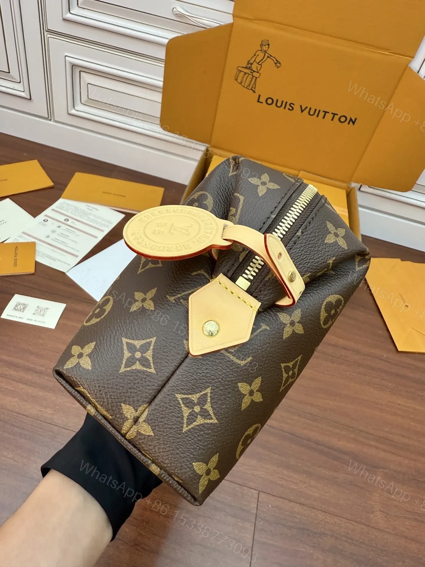 View 3 of Louis Vuitton Cosmetic Pouch GM in Monogram canvas