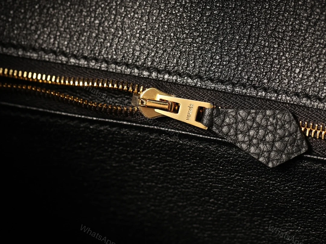 View 14 of 私人定訂製高仿HermesBirkin30黑金系列