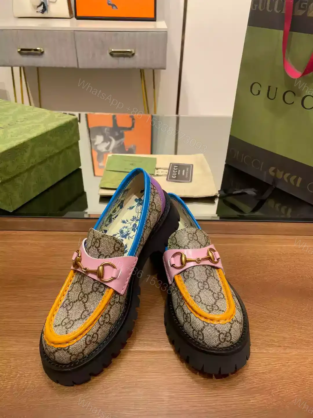 View 6 of GG MONOGRAM-EMBELLISHED LOAFERS – LDG21