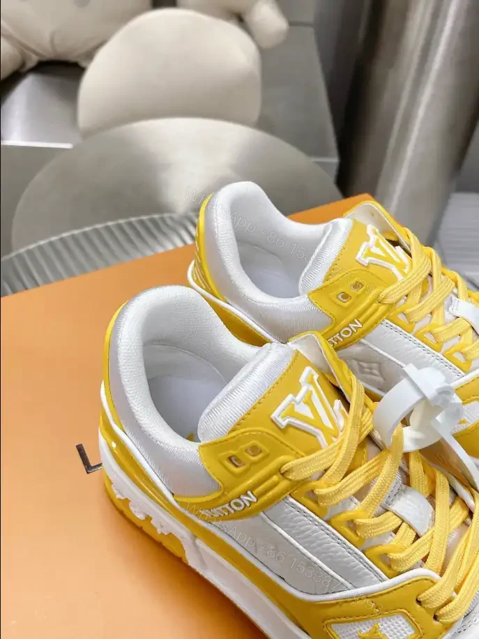 View 5 of LOUIS VUITTON TRAINERS SNEAKES IN WHITE AND YELLOW– LSVT377