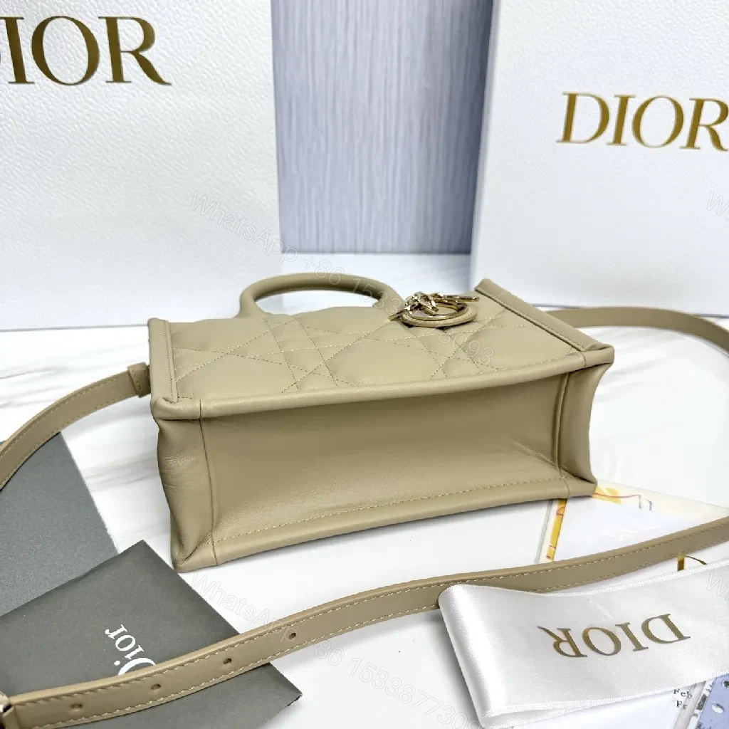View 5 of Quilted Mini Satchel: Neutral Beige, Crossbody Charm