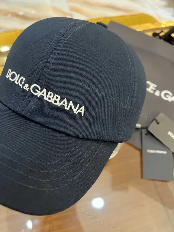 View 2 of Deep Navy Dolce & Gabbana Cap: Luxury Cotton Baseball Hat