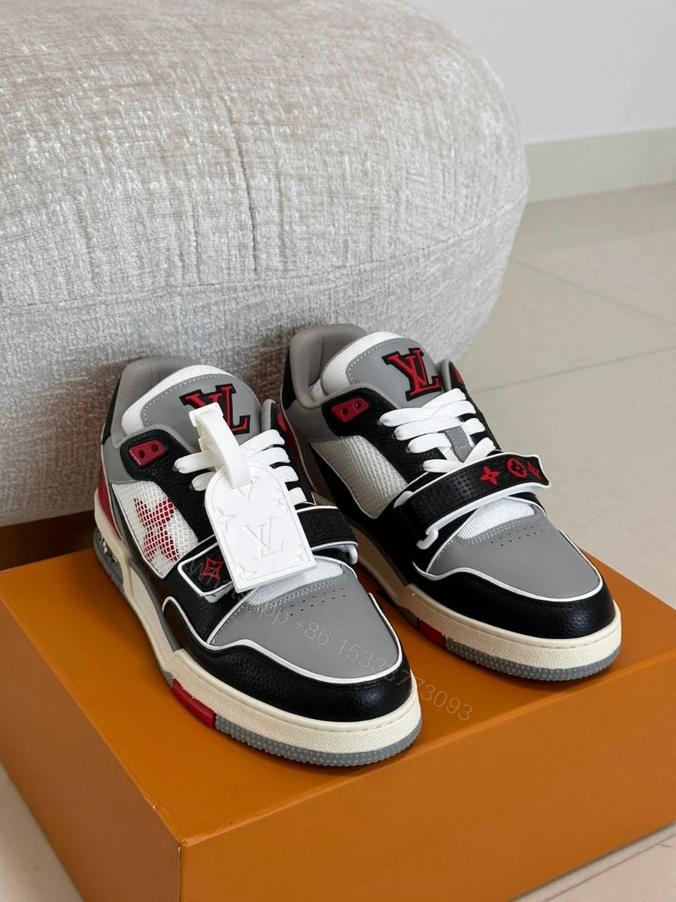 View 4 of Design Louis Vuitton Unisex LV Trainer Sneaker