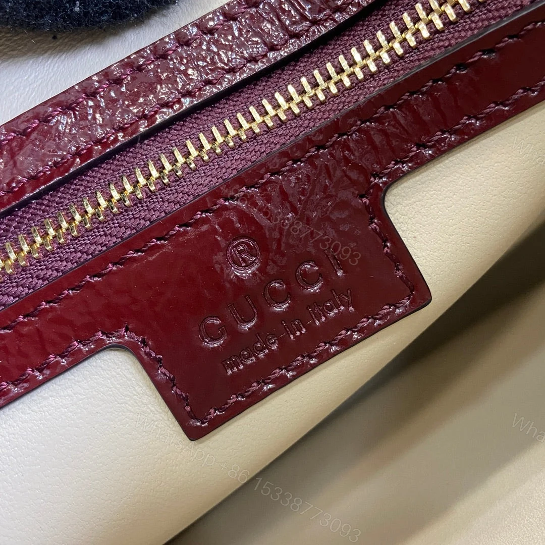 View 4 of JACKIE SMALL SHOULDER BAG 27 IN WINE RED CRACKED LACQUER CALFSKIN GOLD HARDWARE