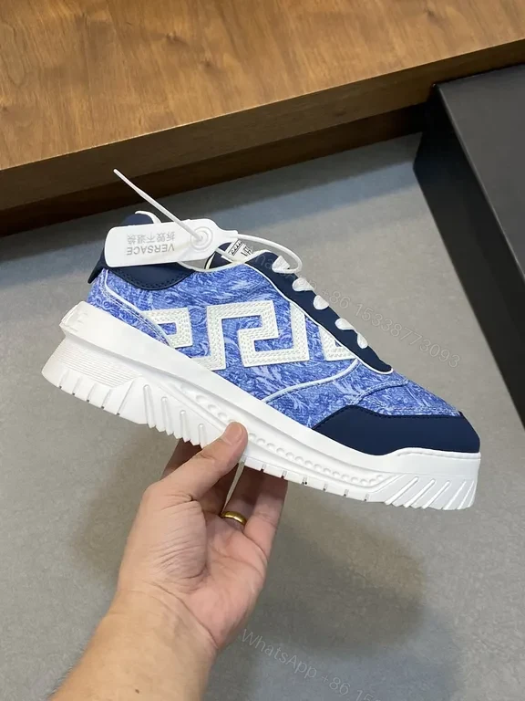 View 7 of Bold Textured Luxury Versace-Inspired High-Top Sneaker