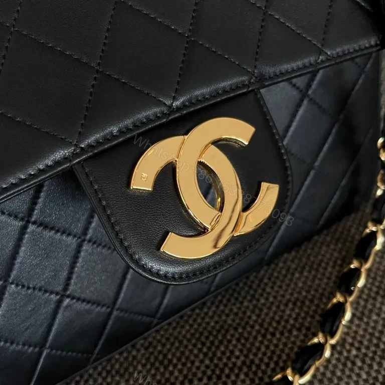 View 4 of Chic Quilted Crossbody Bag with Gold Chain Straps